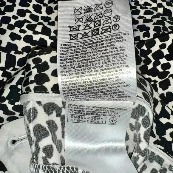 Banana Republic geometric design pants size 0 black and white - Picture 9 of 11